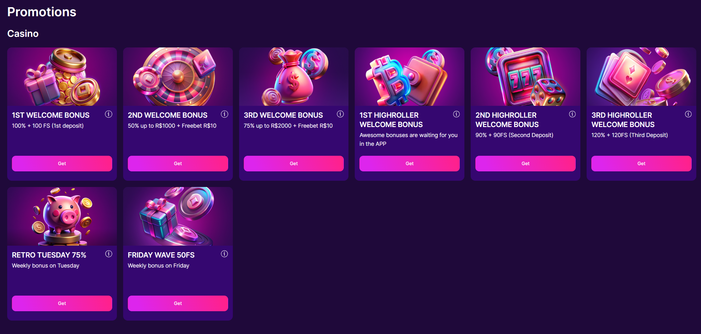 Slotrush Casino Bonuses